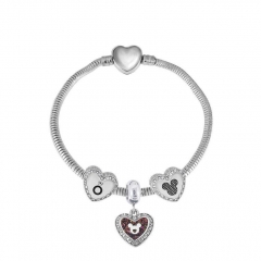 Stainless Steel Heart Bracelet Charms Wholesale  XK3403
