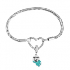 Stainless Steel Heart Charms Bracelet Women Luxury PDM022