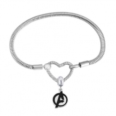 Stainless Steel Heart Charms Bracelet Women Luxury PDM062