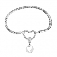 Stainless Steel Heart Charms Bracelet Women Luxury PDM014