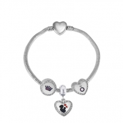 Stainless Steel Heart Bracelet Charms Wholesale  XK3400