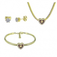 Stainless Steel Pandent Charms Jewelry Set   PDS322