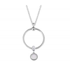 Stainless Steel Choker Simple Pendant Necklace  PDN763