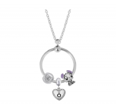 stainless steel charm necklace for girl PDN808