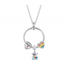 stainless steel charm necklace for girl PDN788