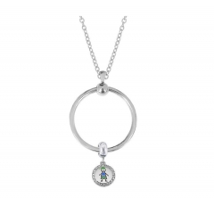 stainless steel charm necklace for girl PDN768